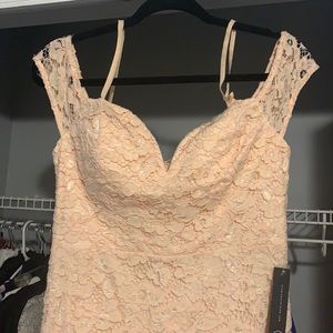 Light pink/peach lace dress